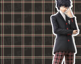 Joker From Persona School Uniform Seamless Pattern For Fabric Etsy