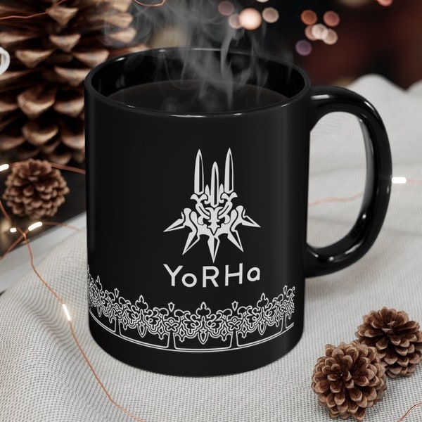 YoRHa inspired design NieR Automata 11oz & 15oz Black Mug