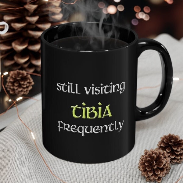 Still visiting Tibia Frequently for players of classic retro MMORPG 11oz & 15oz Black Mug