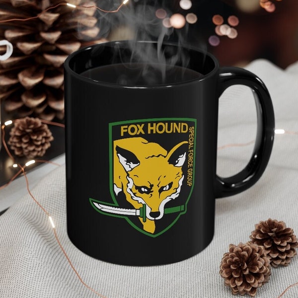 FOX HOUND - Metal Gear Scret operations unit Snake 11oz & 15oz Black Mug