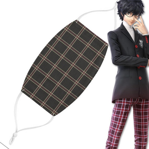 Joker School Uniform Pattern From Persona Face Mask Etsy