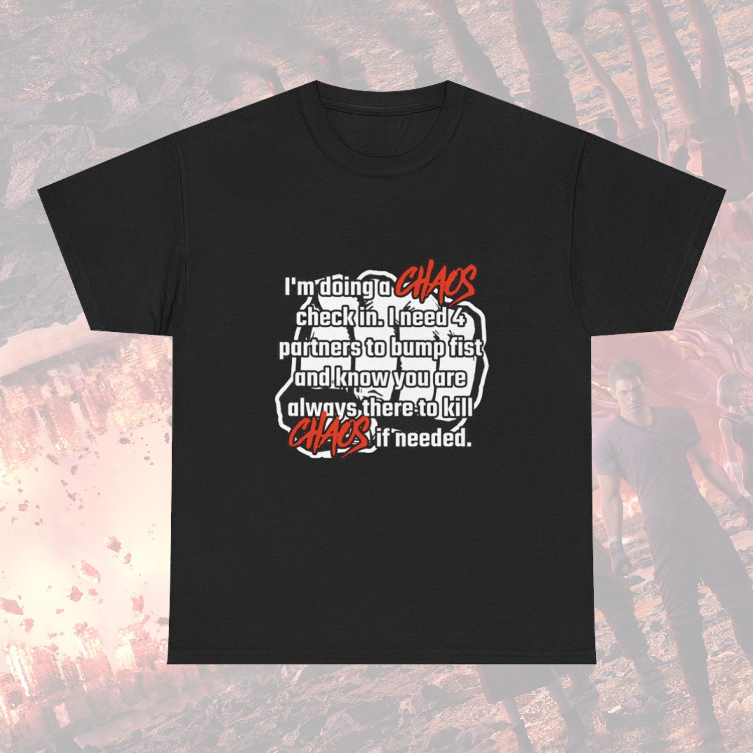 Stranger of paradise forming a party to defeat CHAOS! Final Fantasy Origins Funny meme T-Shirt