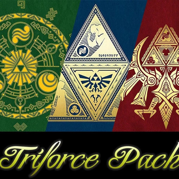 Triforce Pack The Legend of Zelda Silhouette for t-shirt, hoodie, Cut files, SVG, Svg, Cricut, Eps, Svg, Jpg, Png, decals, vector