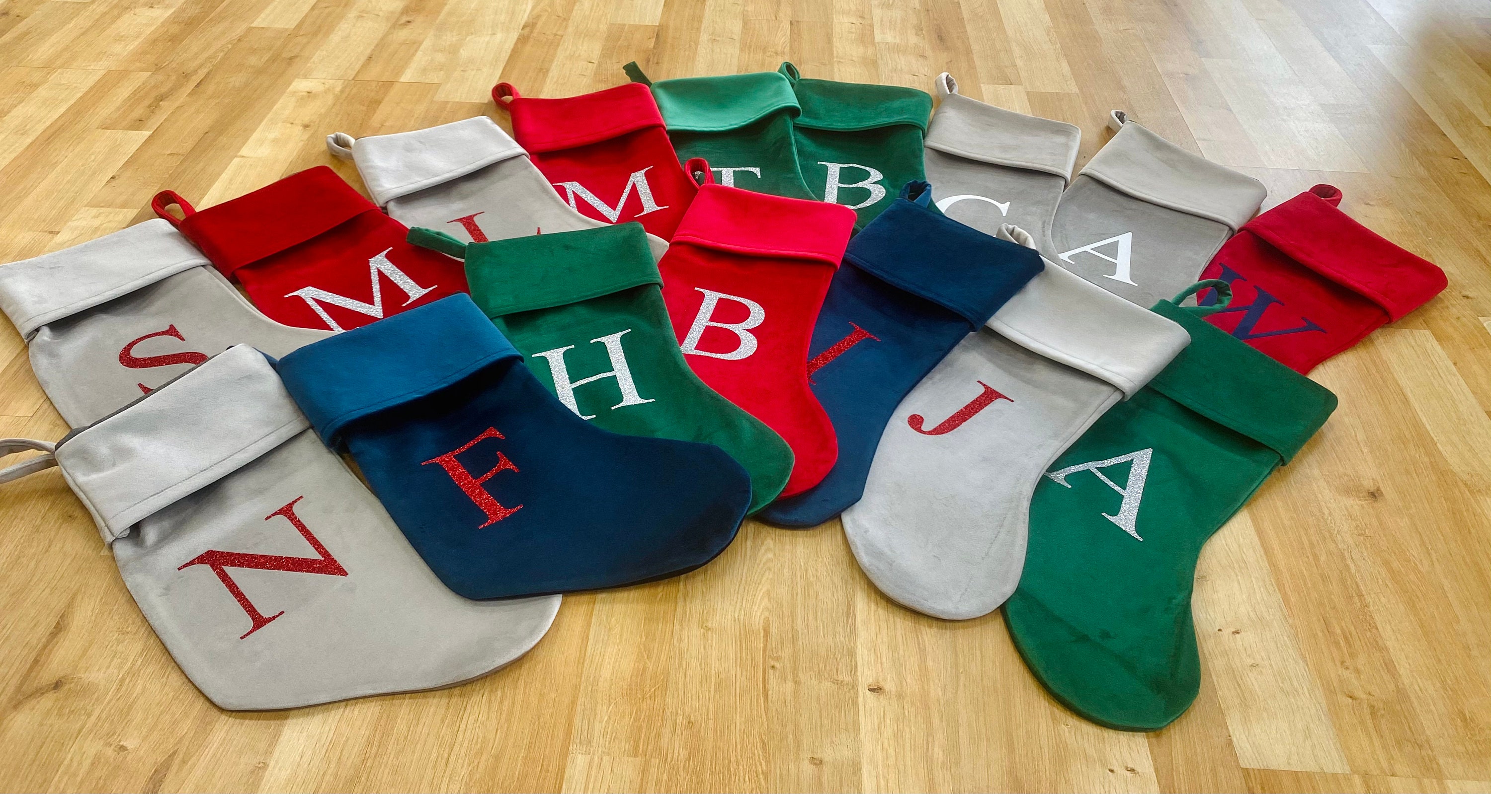 Personalised Initial Letter Christmas Stockings and Christmas Etsy UK