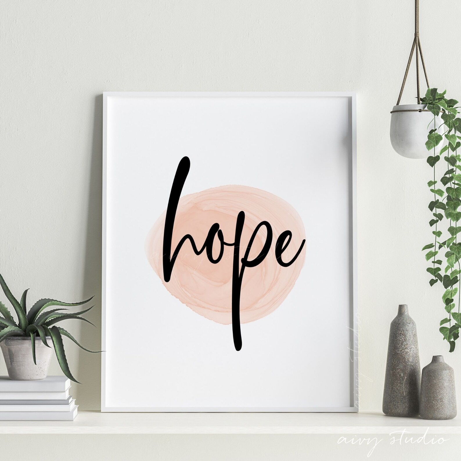 Hope Abstract Wall Art Print Digital Print Inspirational | Etsy