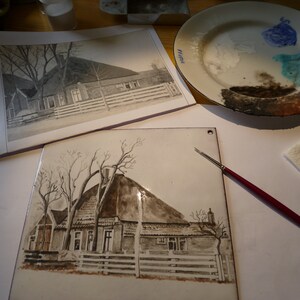 Hand made enamel tile Texelse nostalgic Farmhouse 2 image 6