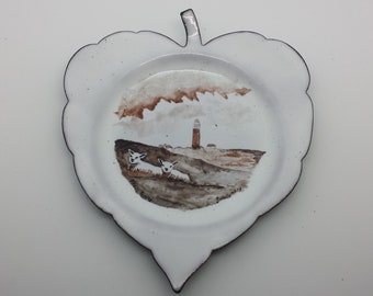 Board enamel Texel lighthouse with sheep
