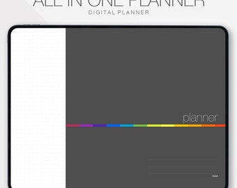 All in One Digital Planner 2026, 2027, 2028 Undated Digital Planner Digital Journal Digital Planner GoodNotes Notability Daily Planner