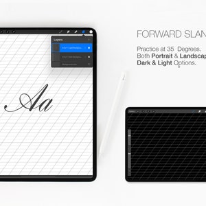 Procreate Lettering Guide Template, Procreate Guide, Procreated Grid, iPad Lettering, Hand Lettering, Calligraphy, Lettering Template