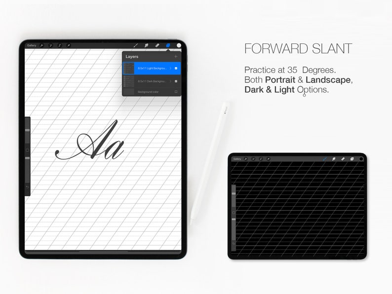 Procreate Lettering Guide Template, Procreate Guide, Procreated Grid, iPad Lettering, Hand Lettering, Calligraphy, Lettering Template