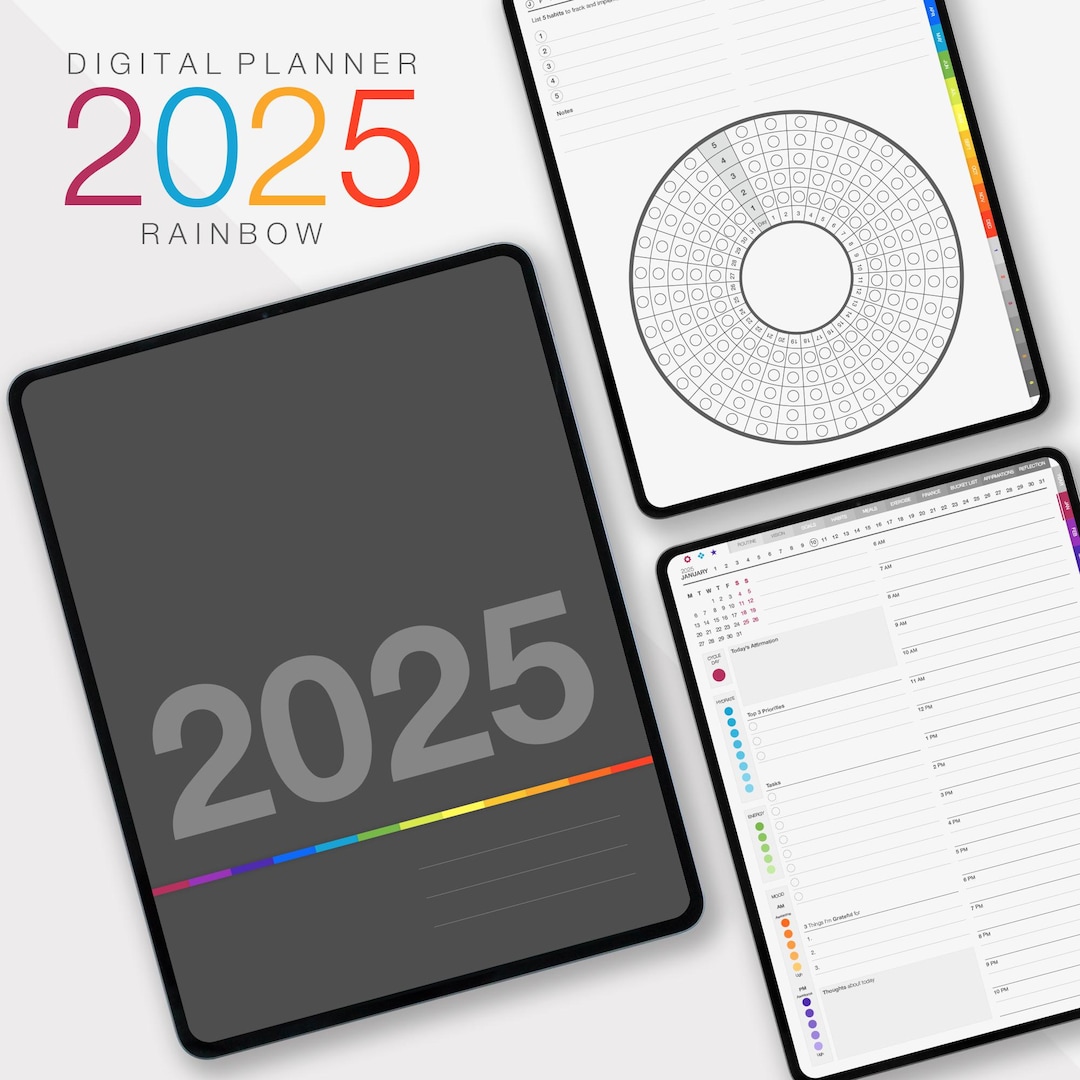 2025 Dated Digital Planner Daily Planner Goodnotes Minimalist Planner ...