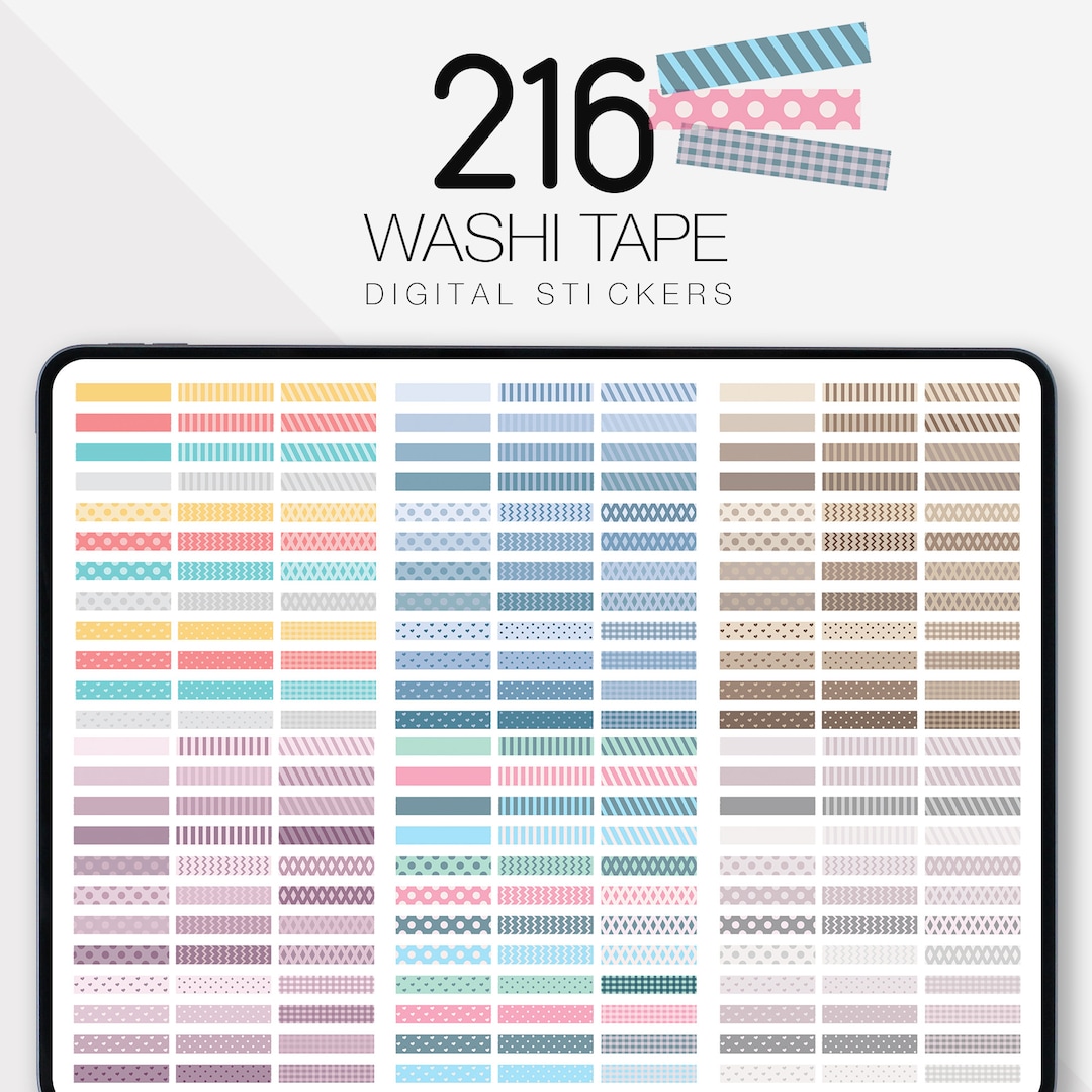 Digital Planner Washi Tape Stickers Goodnotes Planner Accessories ...