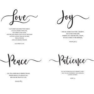9 Fruits of the Holy Spirit, Galatians 5, Fruit of the Spirit, Scripture Quote, Christian Wall Art, Calligraphy, Bible Quote, Printable Art