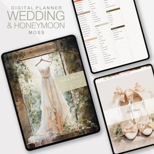 Digital Wedding Planner GoodNotes Honeymoon Planner Bridal Shower Gift Bridal Planner Event Planner Wedding Reception Planner Nuptials Plan