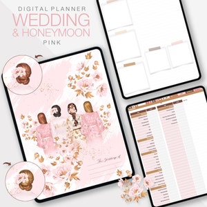 Digital Wedding Planner, Digital Planner GoodNotes, Digital Journal, Digital Notebook, Bridal Shower, Wedding Shower Gift, Bride to Be