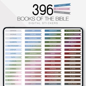396 Books of the Bible Planner Stickers Christian Journal Bible Study Verses for Pastors Journal Church Planner Sticker Accessories