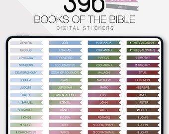 396 Books of the Bible Planner Stickers Christian Journal Bible Study Verses for Pastors Journal Church Planner Sticker Accessories