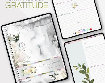 Digital Gratitude Journal GoodNotes Dear Diary Digital Journal Reflection Journal Mindfulness Journal Thankfulness Daily Journal Happiness