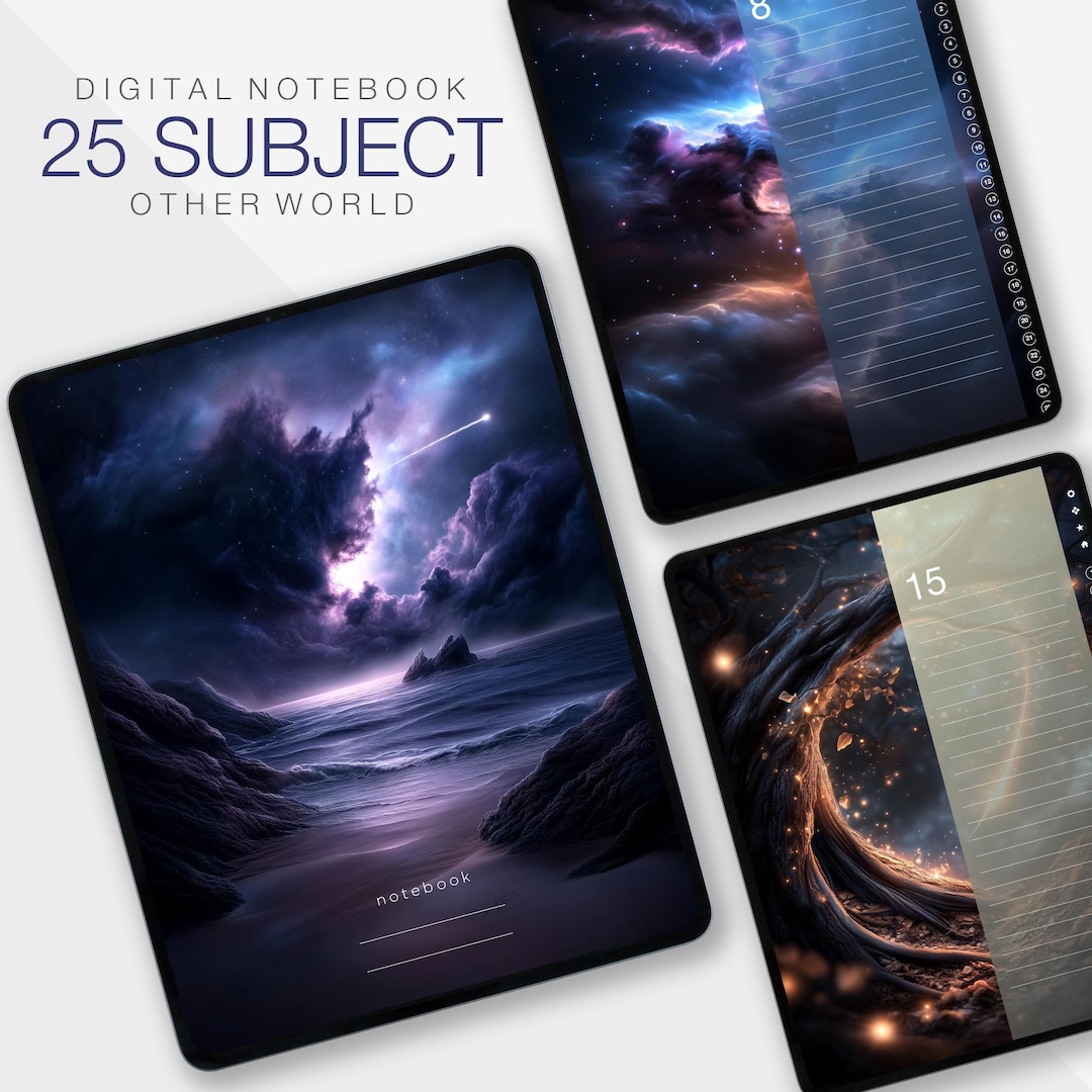 Digital Notebook, Digital Planner, Student Journal, Fantasy Themed ...