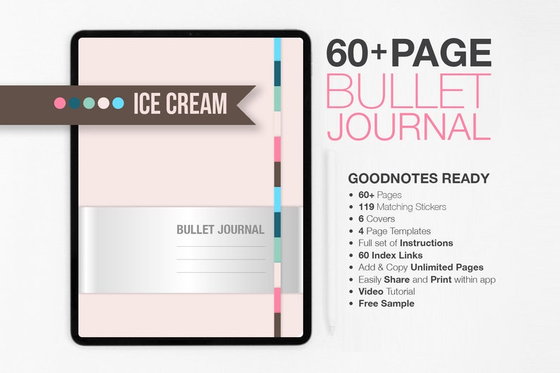 DIGITAL PLANNER Digital Bullet Journal GoodNotes Digital image 0