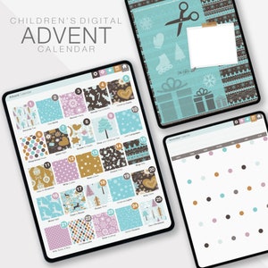 Calendario de Adviento de Navidad para niños Calendario de Navidad Regalo de Navidad Manualidades navideñas para niños Actividad navideña divertida para niños Adviento