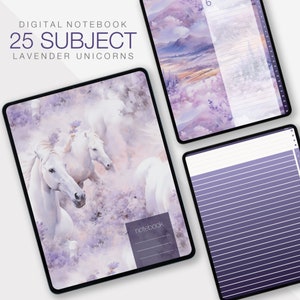 Digital Planner GoodNotes Planner Student Planner Academic Planner iPad Planner Notability Premium Modern Digital Notebook Unicorn Notebook