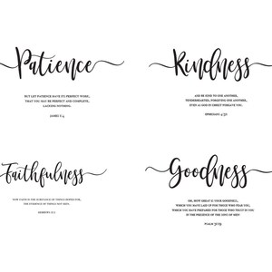 9 Fruits of the Holy Spirit, Galatians 5, Fruit of the Spirit, Scripture Quote, Christian Wall Art, Calligraphy, Bible Quote, Printable Art