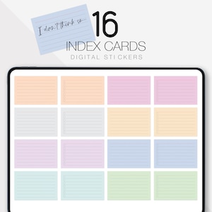 16 Karteikarten Digitale Sticky Notes Digitale Planner Sticker Planer Accessoires Sticky Notes Scrapbooking Accessoires in verschiedenen Farben
