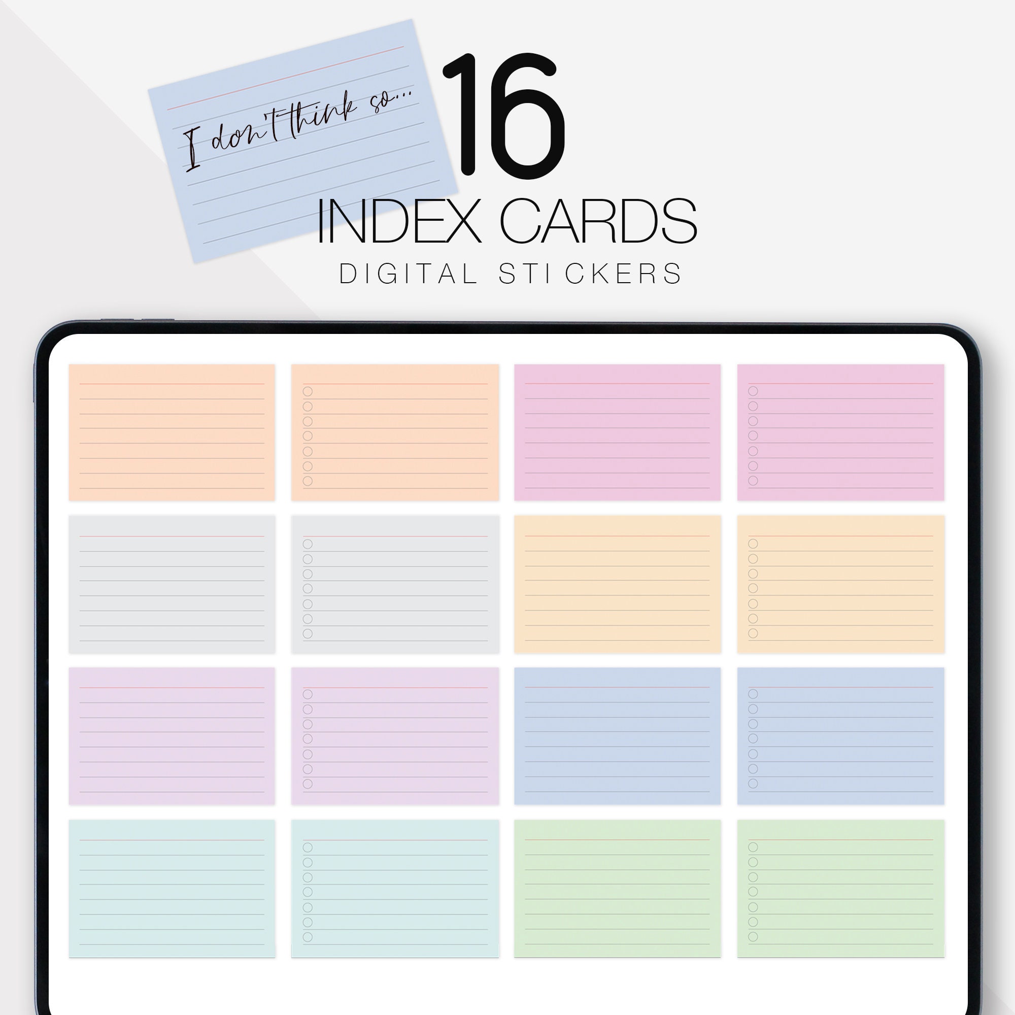 4x6 Printable Decorative Index Cards