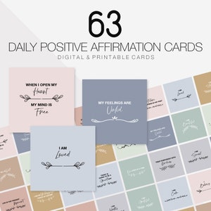 Carte di affermazione positiva quotidiana Adesivi digitali Adesivi GoodNotes Planner per iPad Adesivi per planner digitale Planner digitale Diario digitale