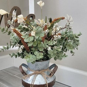 Fall Floral Centerpiece/Rustic Centerpiece/Farmhouse Decor/Table Centerpiece/Home Decor/Rustic Home Decor/Floral Arrangement