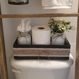 Wood Toilet Box, Toilet Tray, Rustic Toilet Box, Bathroom Toilet Box, Tissue Box, Toilet Paper Box, Bathroom Decor, Toilet Paper Holder