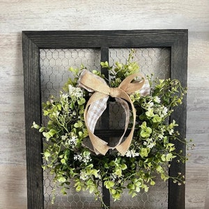 Chicken Wire Frame with Wreath/Rustic Wall Decor/Farmhouse Decor/Home Sign/Farmhouse Wall Decor/Home Decor/Wall Hanging/Wreath/Mini Wreath