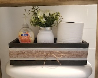 Wood Toilet Box, Toilet Tray, Rustic Toilet Box, Bathroom Toilet Box, Tissue Box, Toilet Paper Box, Bathroom Decor, Toilet Paper Holder