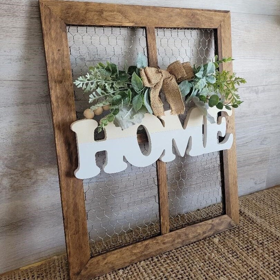 Wire Swag Frame Chicken Wire Frame With Swag/rustic Wall Decor/farmhouse Decor/home ...