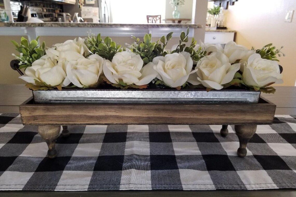 Farmhouse Floral Centerpiece/rustic Home Decor/riser/home - Etsy