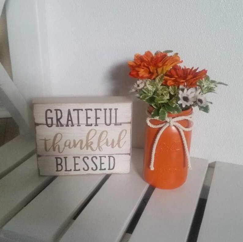 Single Mason JarFall Mason JarFall Home DecorRustic Home DecorPainted Mason JarCenterpieceRustic Centerpiece