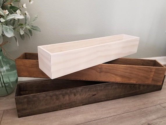 Wood Boxes For Centerpieces Rectangular Succulent Planter Plant Container  Box Organizer Vintage Rustic Planter Pot