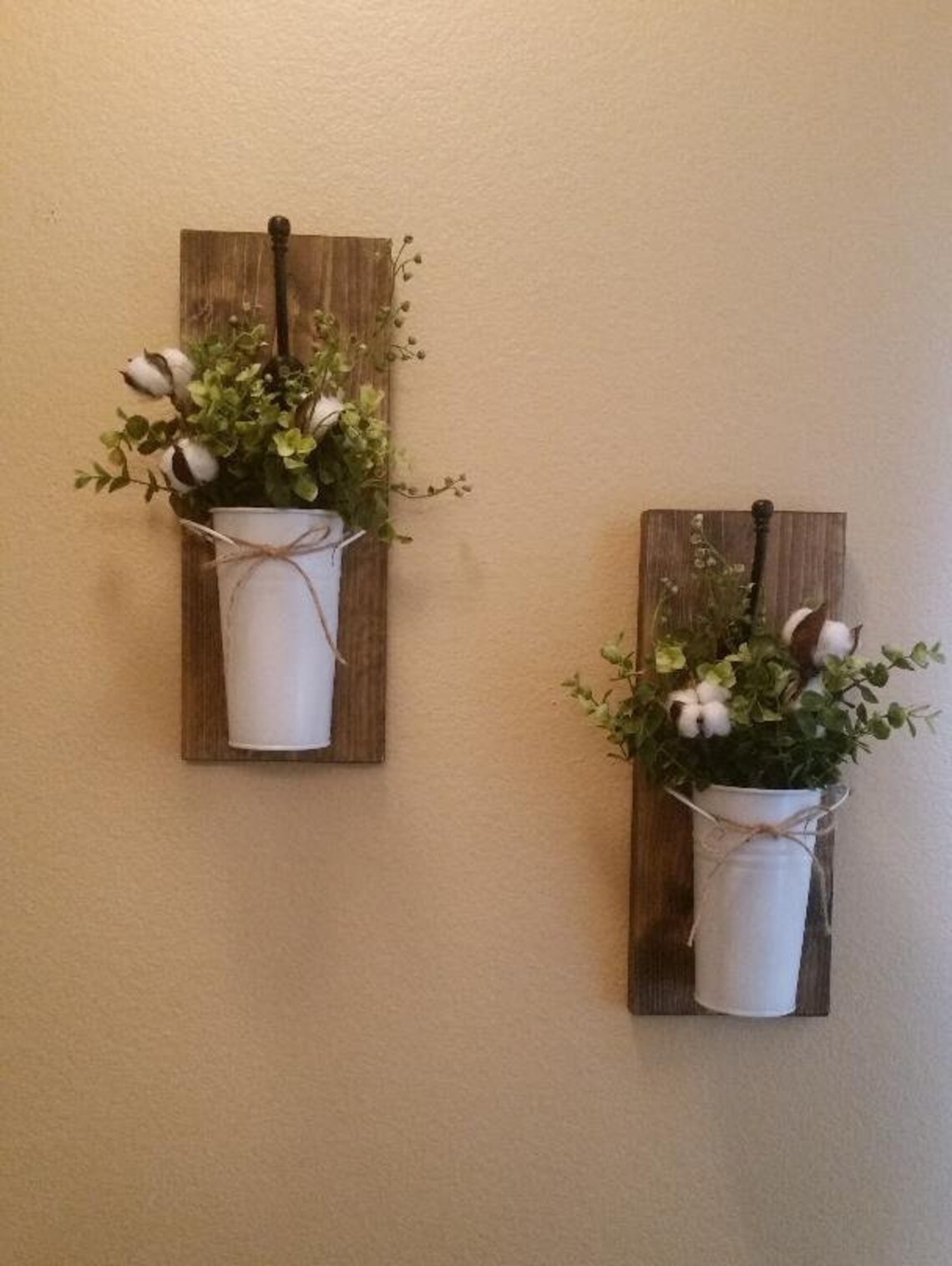 Wall Sconce Set/wall Planter/home Decor/wall Hanging/rustic Etsy