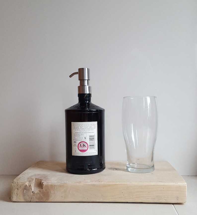 Hendricks Gin Soap Dispenser From An Upcycled Gin Bottle Gin Etsy