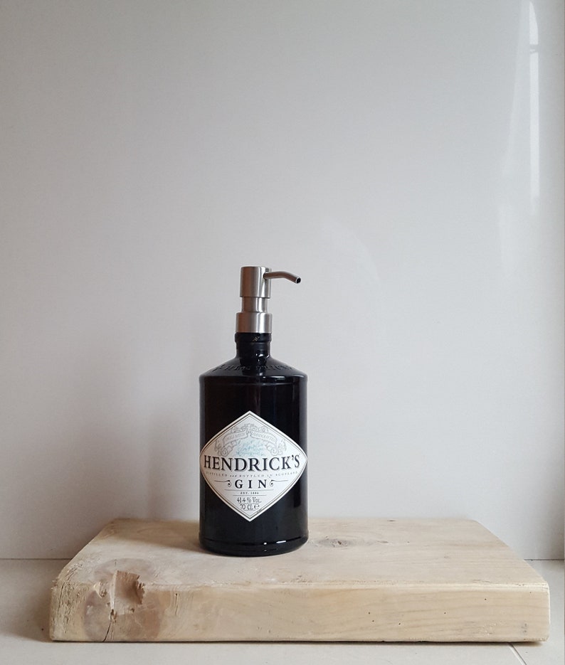 Hendricks Gin Soap Dispenser From An Upcycled Gin Bottle Gin Etsy