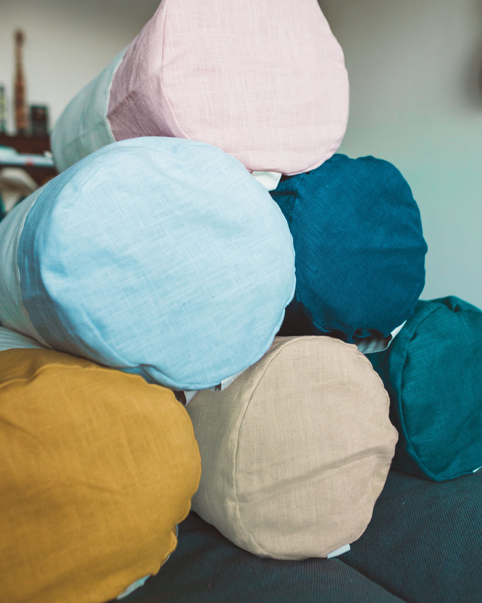 Moon Mat Large Natural Linen Mat Decorative Rug Room Decor Etsy