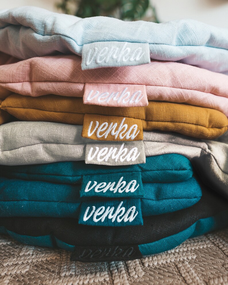 Personalized Seashell Linen Play Mat Personalized Newborn Gift Etsy