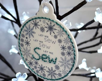 Let me Sew | Stitchable Acrylic Christmas Tree decoration