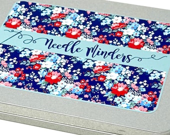 Floral Needle Minder Storage tin - perfect for storing your Needle Minders
