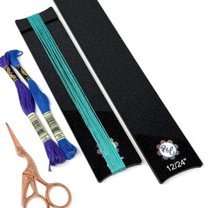 NIEUW acrylzijde liniaal 9/18”, 12/24" of 18/36" - hulpmiddel waarmee je de draad elke keer op dezelfde lengte kunt knippen