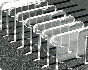 Bobinas acrílicas TRANSPARENTES de 3 mm (juegos de 24, 60 u 84 bobinas) - en blanco