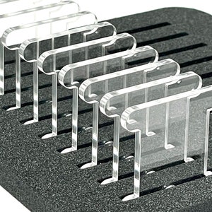 CLEAR 3mm acrylic bobbins (sets of 24, 60 or 84 bobbins) - blank
