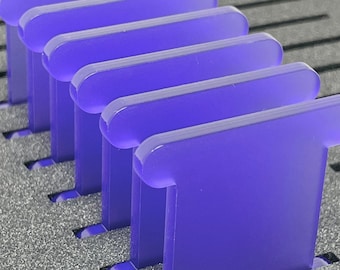 PURPLE FROST 3mm acrylic bobbins (sets of 24, 60 or 84 bobbins) - blank