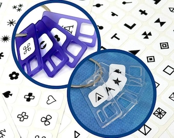 Vinyl labels with HAED symbols for Floss Drops | 443 printed symbols